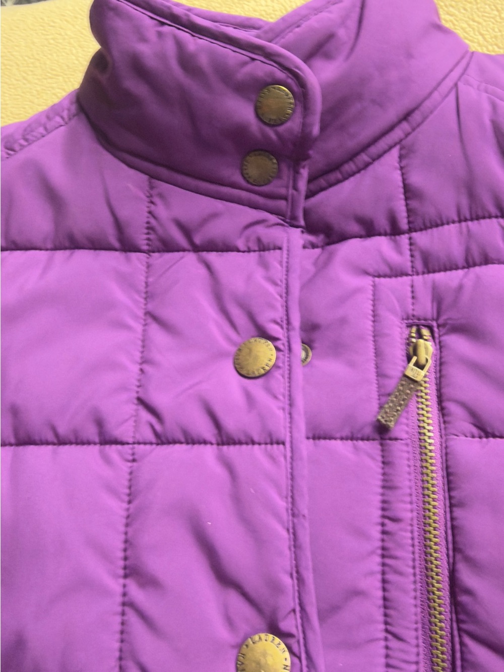 Lauren Ralph Lauren Purple Quilted Puffer Jacket - Picture 2 of 6